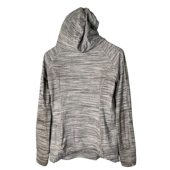LULULEMON Think Fast Hoodie Space Dye White Silver women's size 8 - Picture 3 of 5
